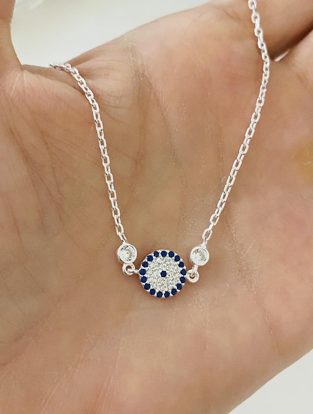 Brățară delicată cu talisman Ochiul Magic al Norocului din Argint 925, colecția Infinity Bijoux