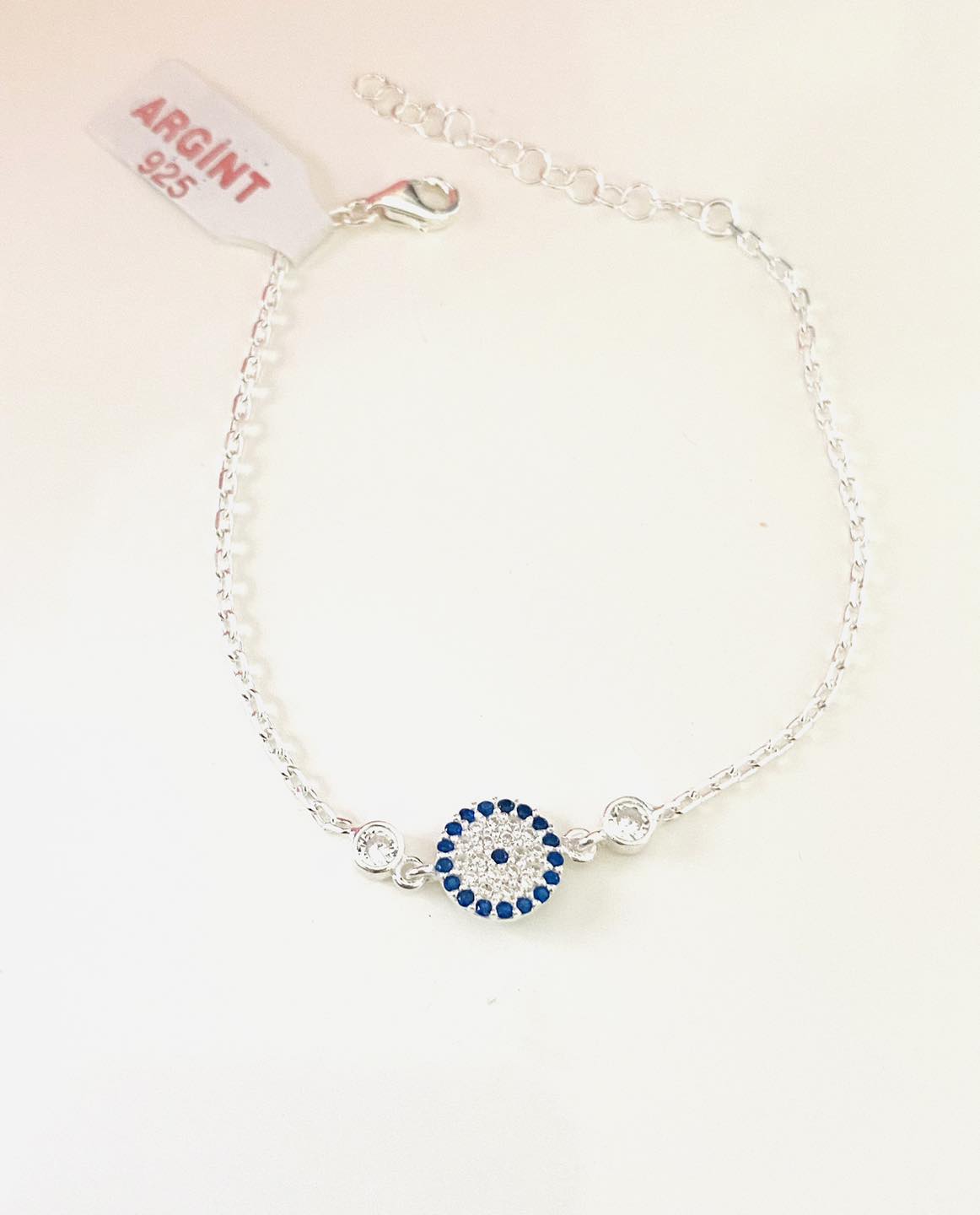 Brățară delicată cu talisman Ochiul Magic al Norocului din Argint 925, colecția Infinity Bijoux