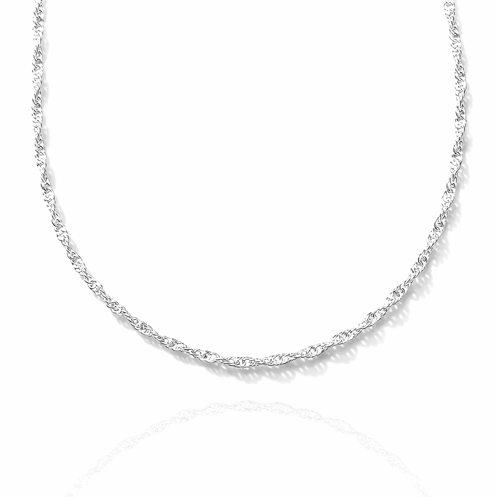 Lănțișor Argint 925 Împletit 2.5 mm – Lanț Elegant 55 cm din Argint Sterling pentru Femei. LD88-55