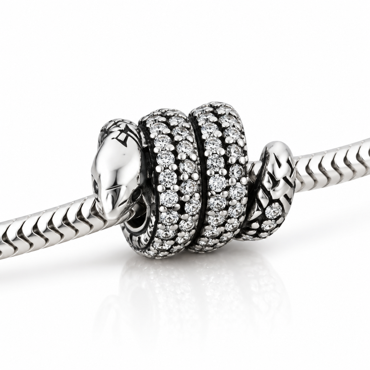 Charm Șarpe „Serpentina” din Argint 925, Compatibil Pandora. T246