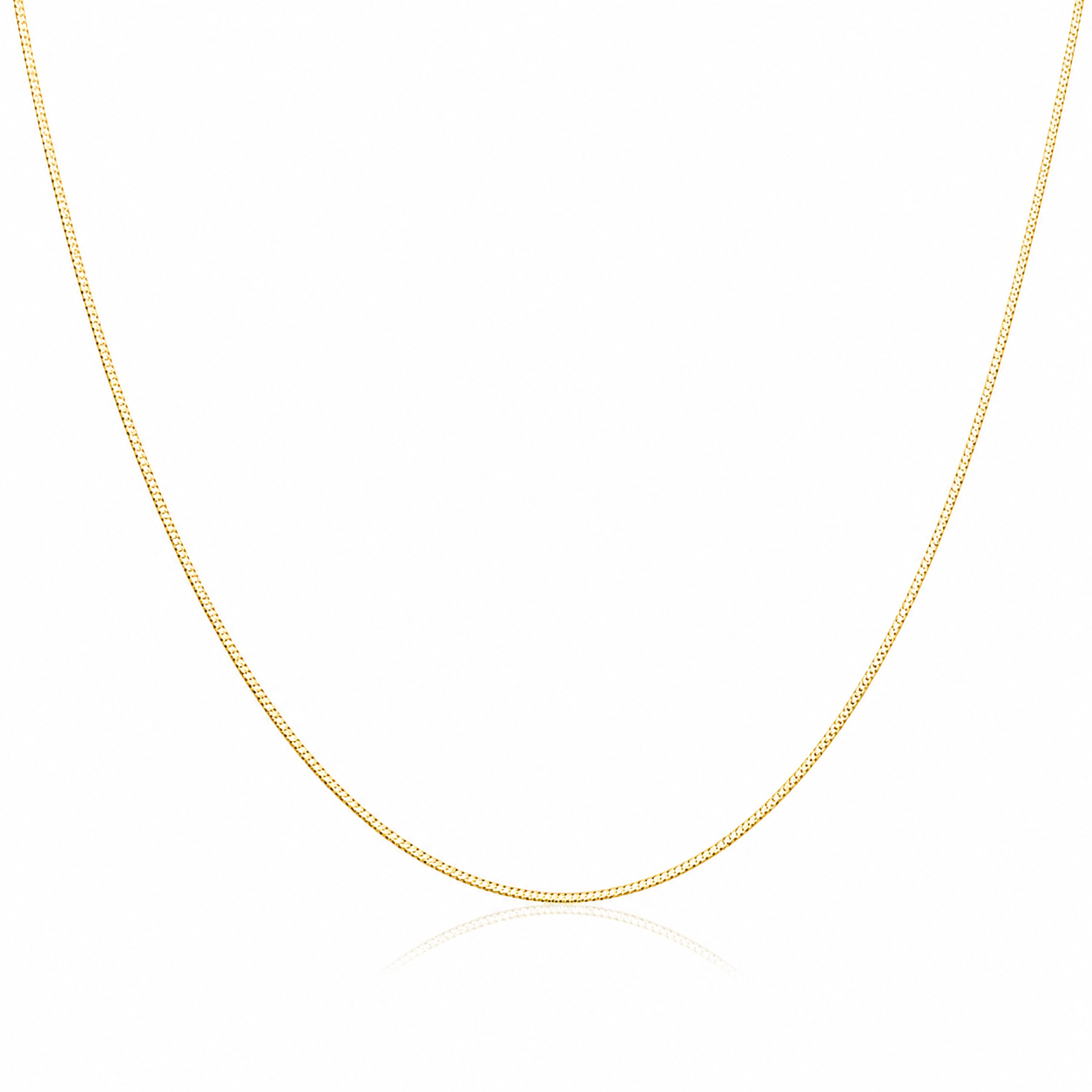 Lănțișor „Aurora Aurie” din Argint 925 Placat cu Aur 14K – 45 cm, Lănțișor Fin și Elegant pentru Femei. LD50G