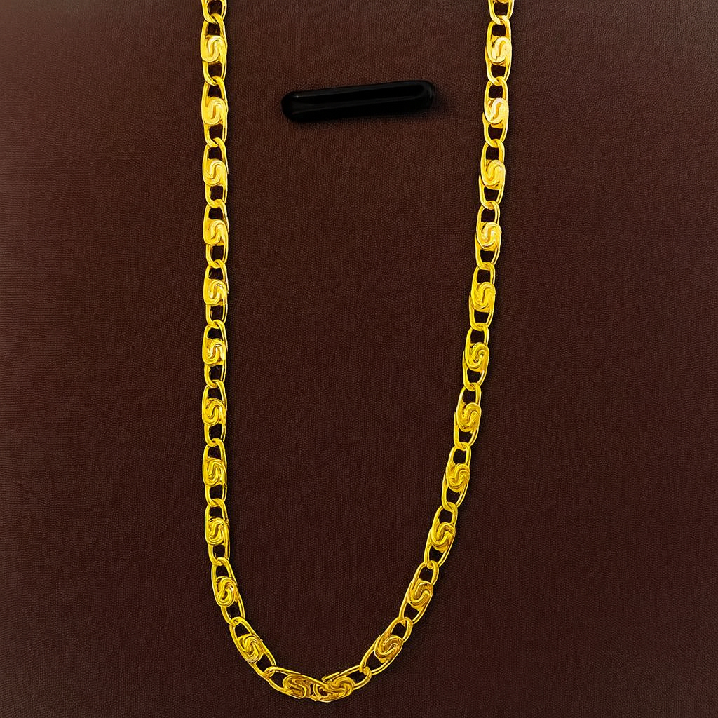 Lanț bărbătesc din argint 925 placat cu aur, 50 cm