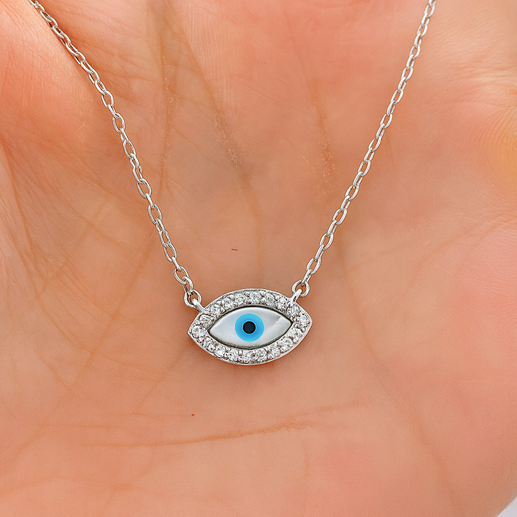 Colier Ochiul Norocului din Argint 925, cu Zirconii