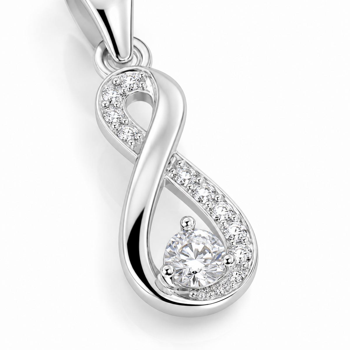 Pandantiv din Argint 925 Infinit „Iubire Eternă” cu Zirconii – 11,8 mm P73