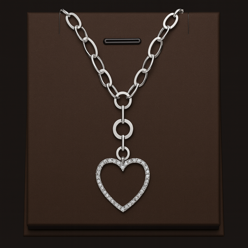 Colier elegant din Argint 925 cu pandantiv inimă