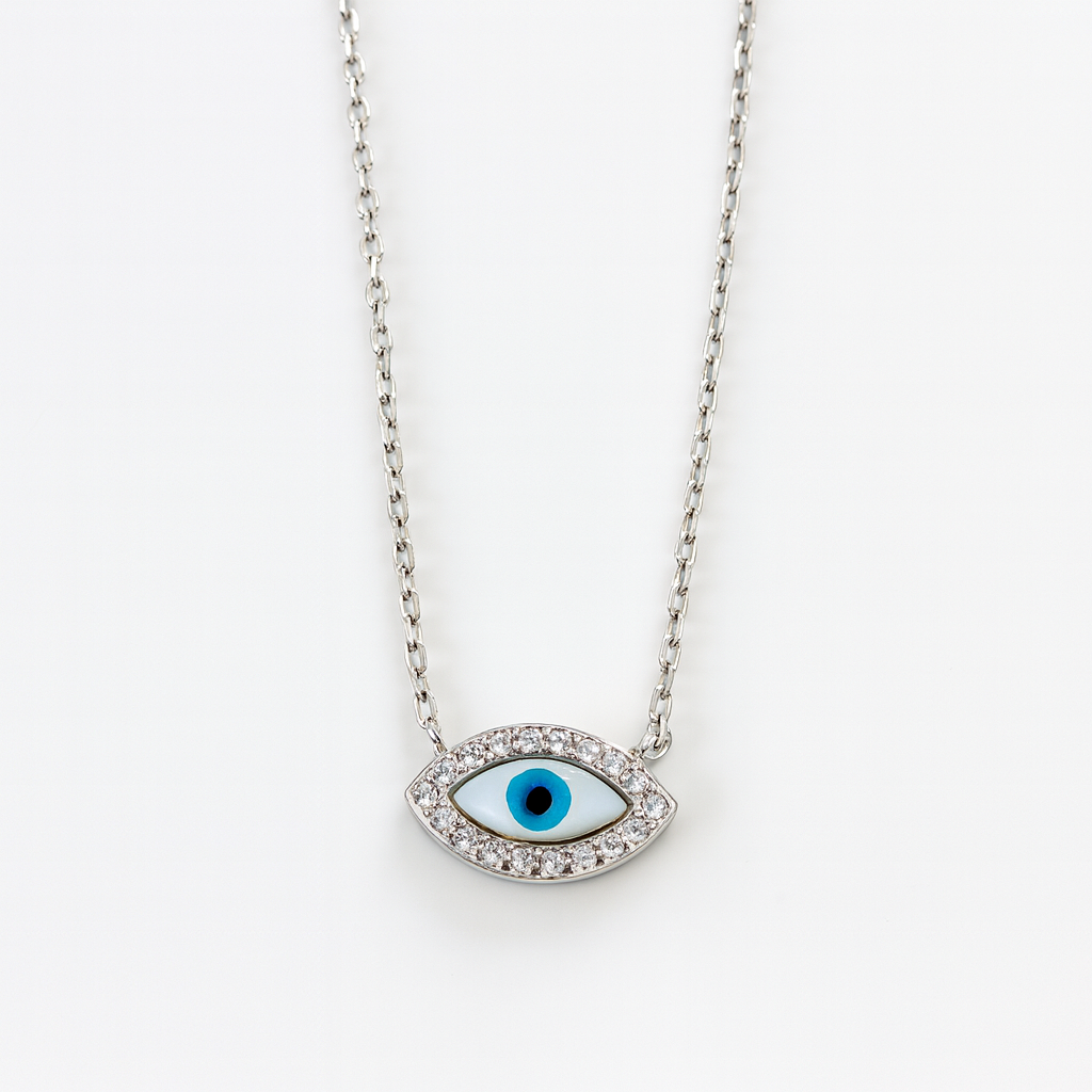 Colier Ochiul Norocului din Argint 925, cu Zirconii