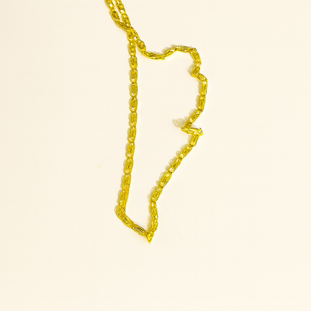 Lanț bărbătesc din argint 925 placat cu aur, 50 cm