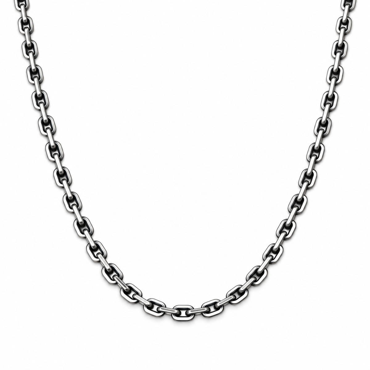 Lanț din argint 925 oxidat „Legătura Eternă” – zale alungite, 10 gr, 60 cm. LB53