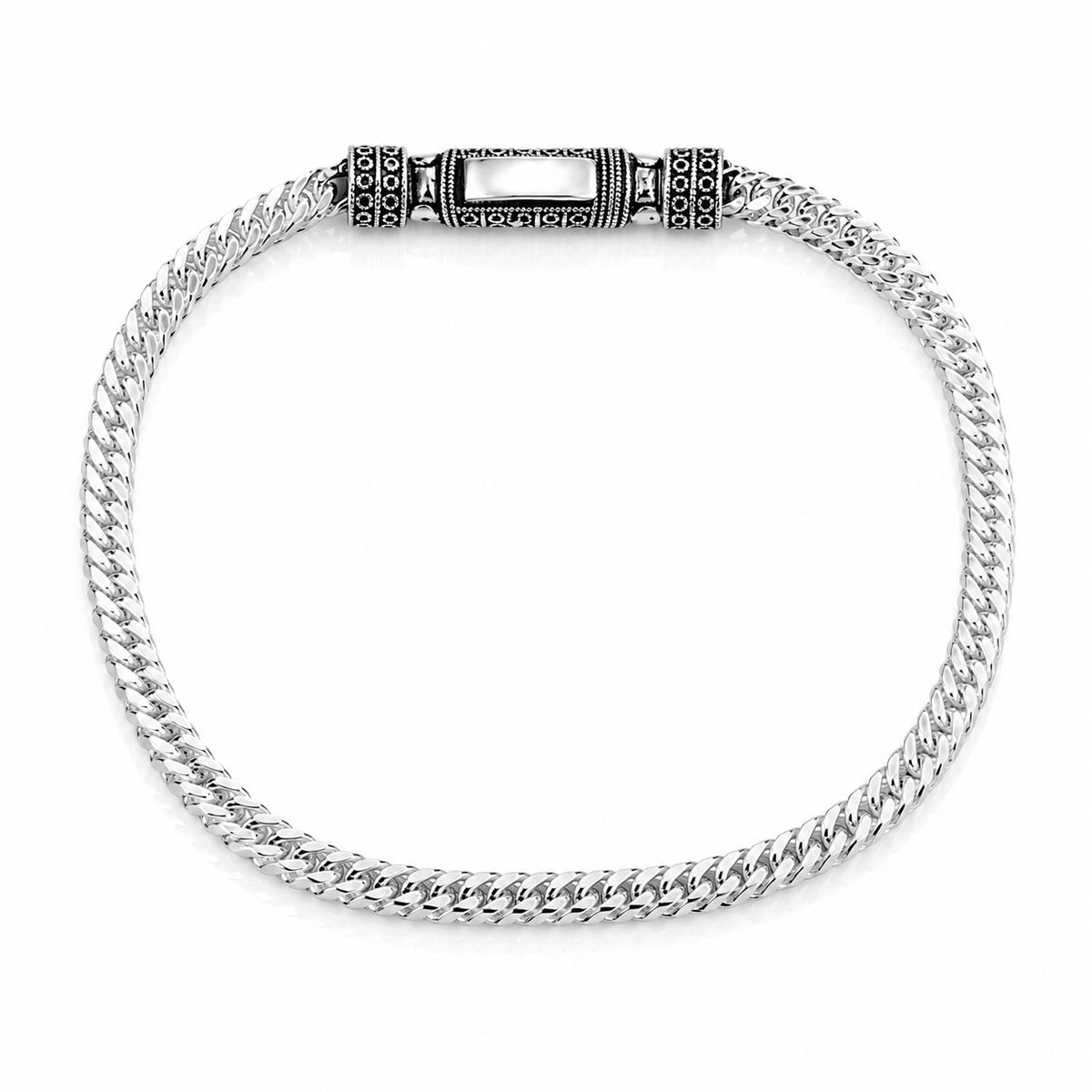 Brățară Bărbătească din Argint 925 „Darius” – Design Masiv cu Detalii Vintage, 20 cm, 8,70 g. BB60