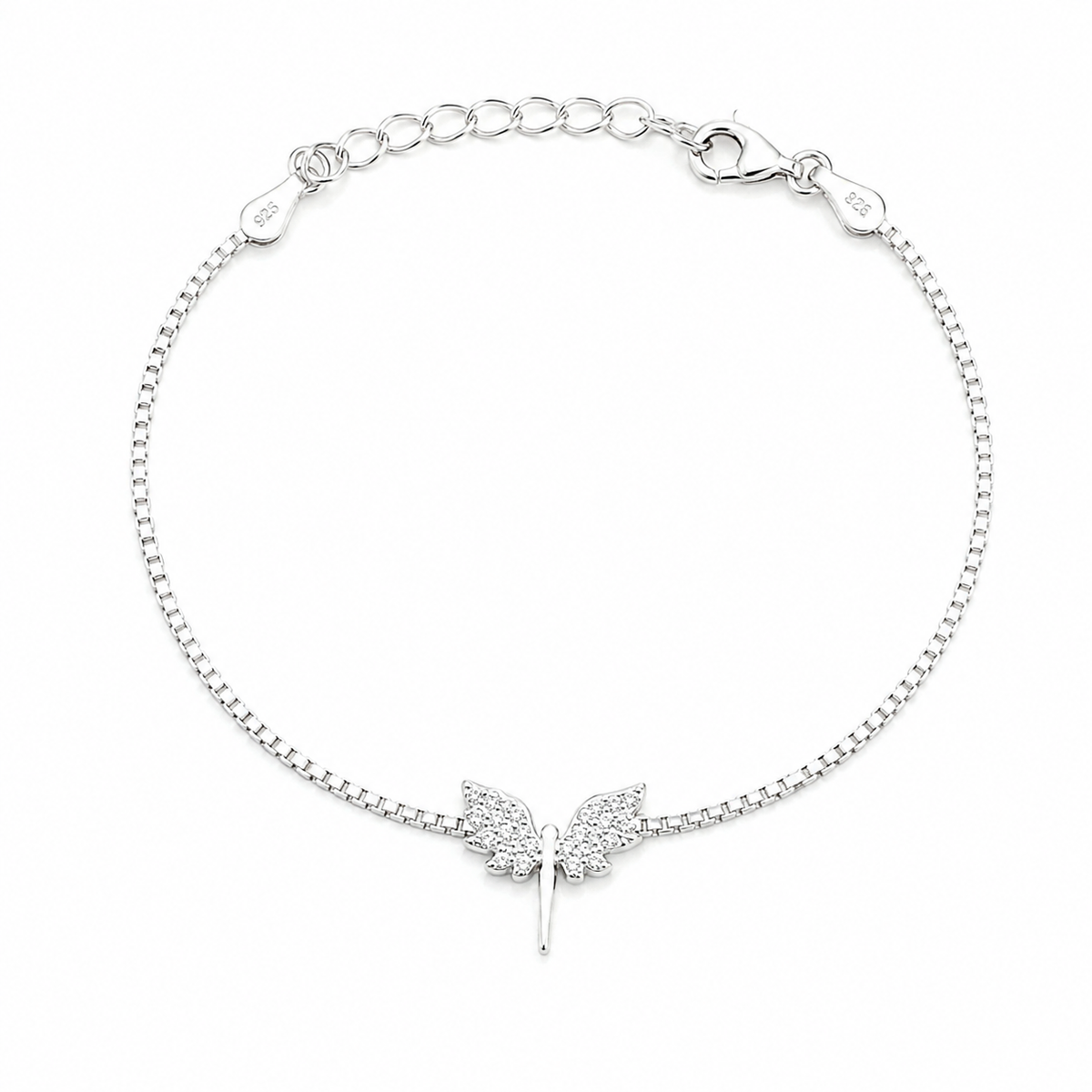 Brățară din Argint 925 „Libelula Viselor” cu Zirconii – 13 + 3 cm, 3 g BD468