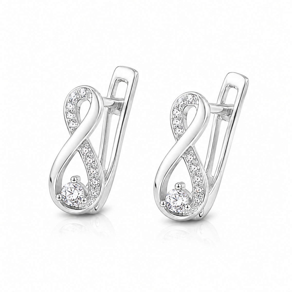 Cercei din Argint 925 „Infinit Elena” cu Zirconii – Simbolul Iubirii Eterne CD643