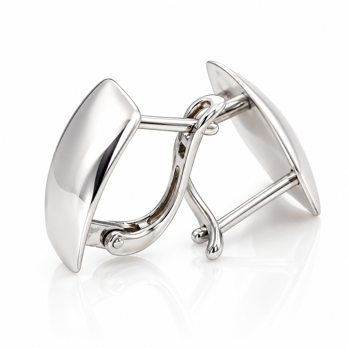 Cercei din Argint 925 – Elegance Rectangle, Design Geometric Lucios