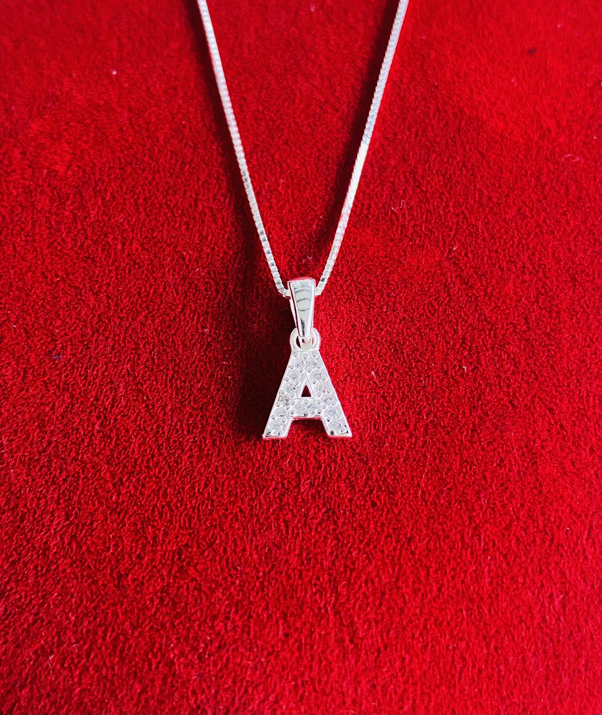 Colier din Argint 925 cu Pandantiv Litera „A”