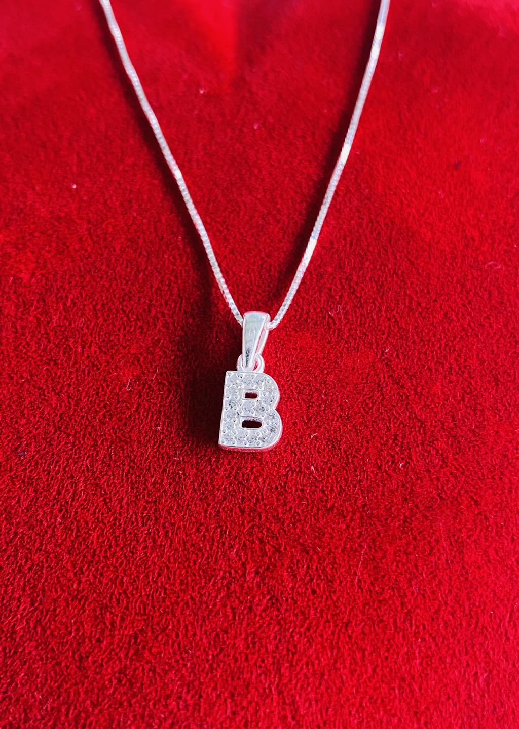 Lănțișor din Argint 925 cu Pandantiv Litera B