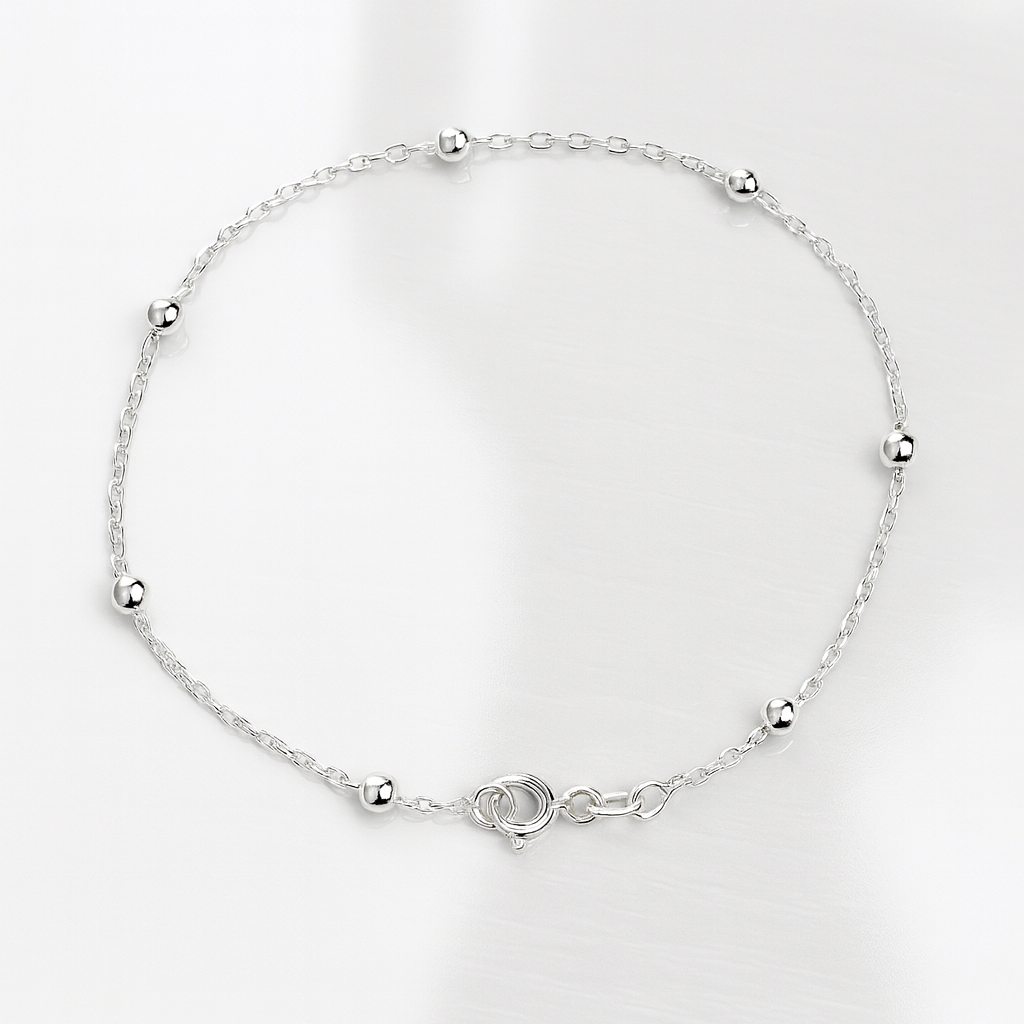 Brățară delicată cu biluțe din argint 925, accesorii damă premium