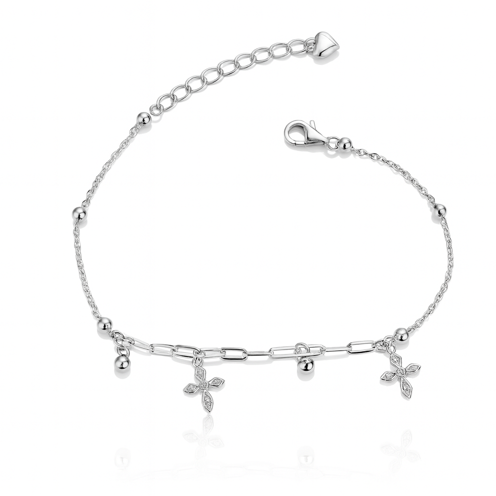 Brățară fină din argint rodiat, 2.9 g, cu detalii delicate și finisaj lucios – accesoriu elegant InfinityBijoux
