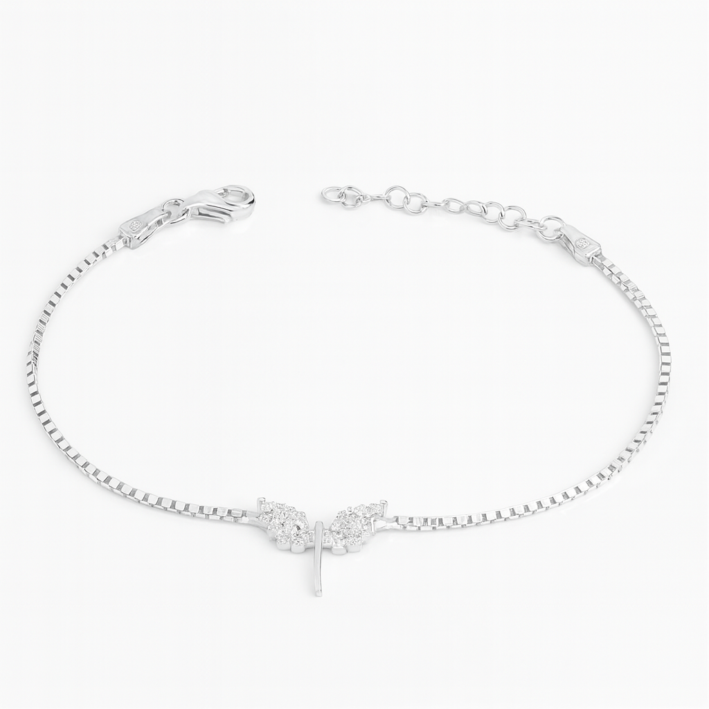 Brățară spirituală din argint 925 cu simbolul Arhanghelului Mihail, design fin și lucios