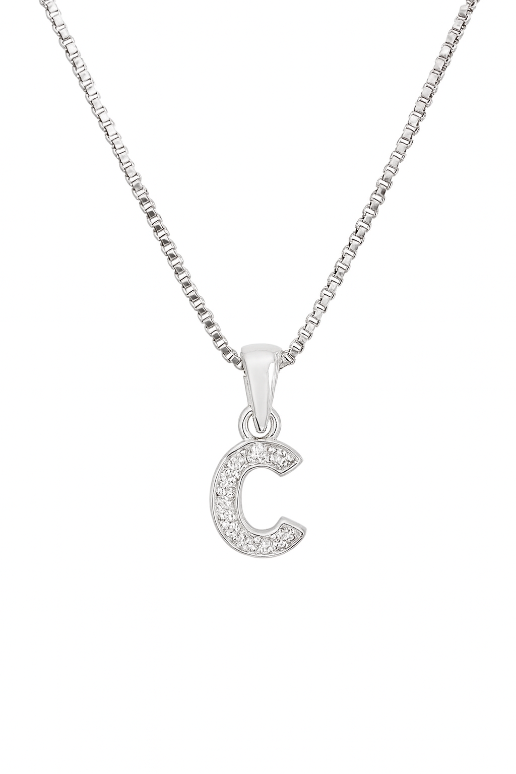 Colier din Argint 925 cu Pandantiv Litera C