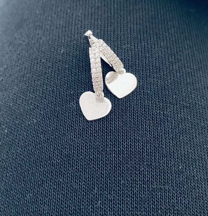 Cercei tenis Heart cu tortita din Argint 925 si cristale