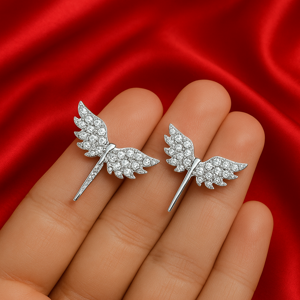 Cercei simbol protecție – aripă de înger în argint 925, accesorii elegante