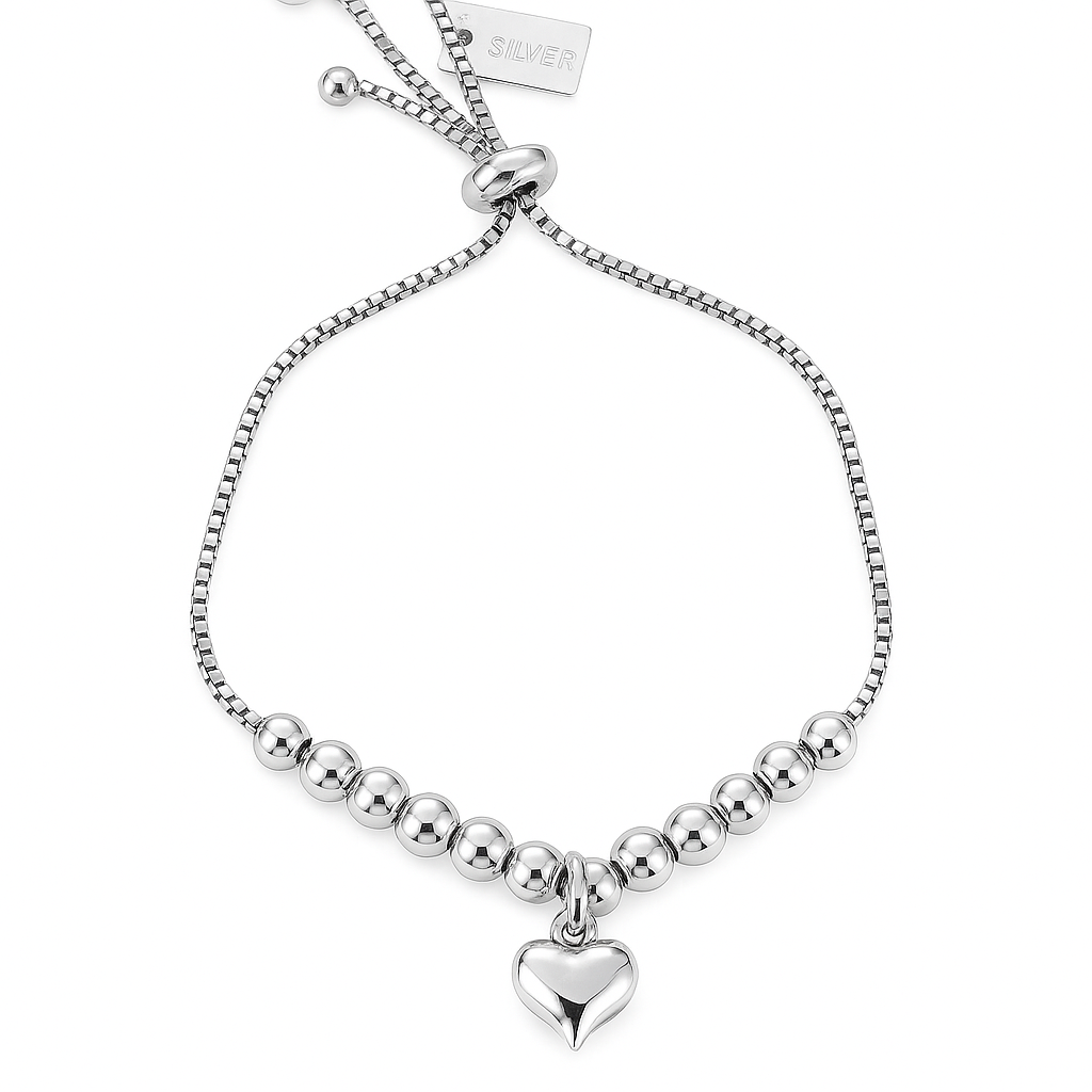 Brățară Reglabilă din Argint 925 cu Inimă, Eleganță și Strălucire
