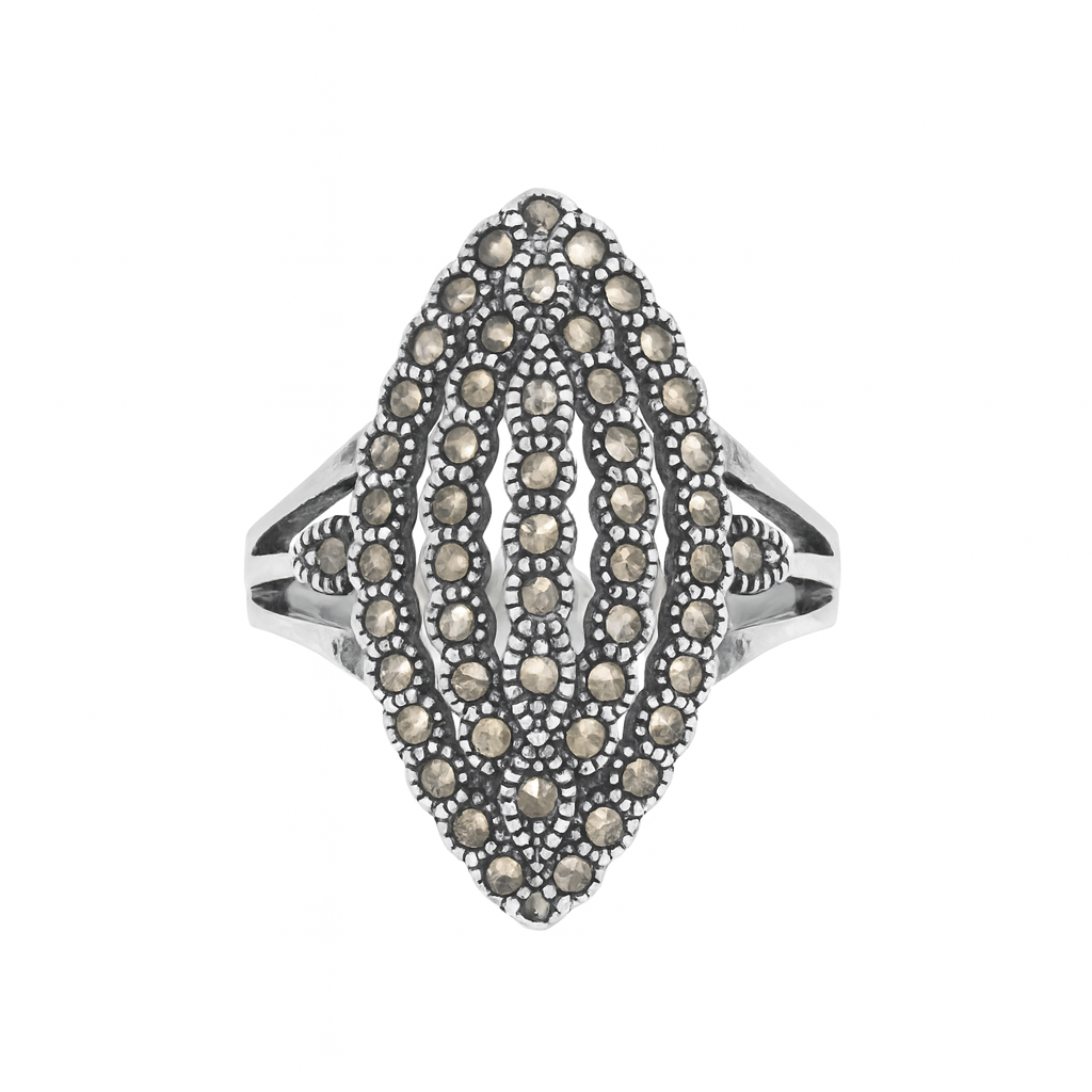 Inel „Eterna Eleganță” din Argint 925 cu Marcasite marimea 25