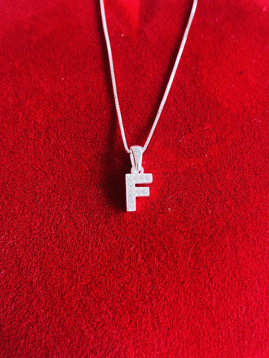 Lănțișor din Argint 925 cu Pandantiv Litera F