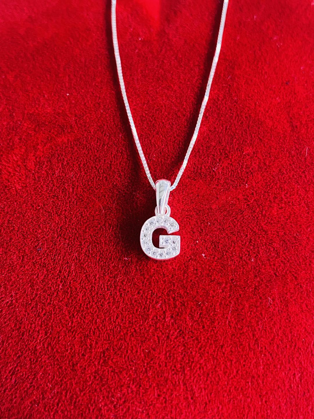 Lanț din Argint 925 cu Pandantiv Litera G