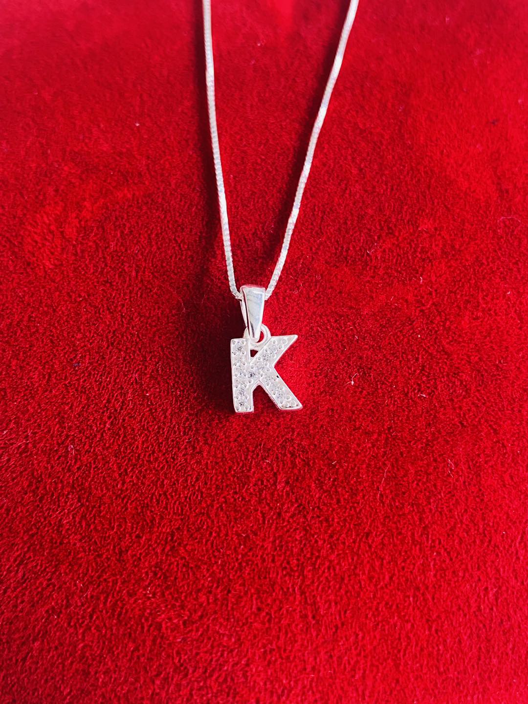 Lănțișor din Argint 925 cu Pandantiv Litera K