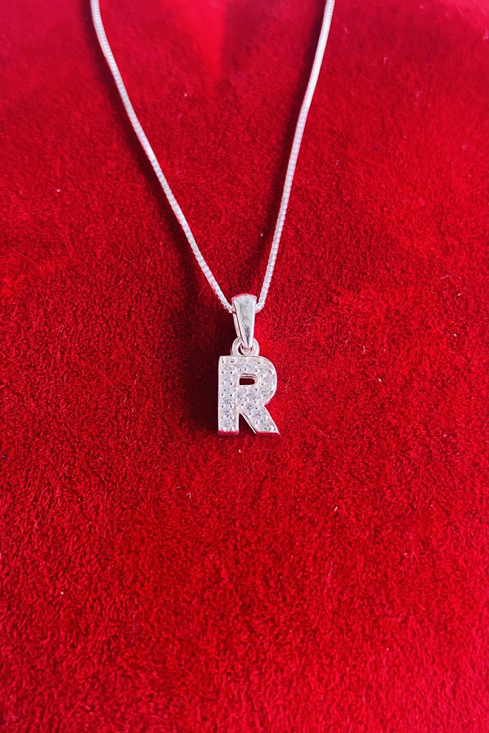 Colier din Argint 925 cu Pandantiv Litera R
