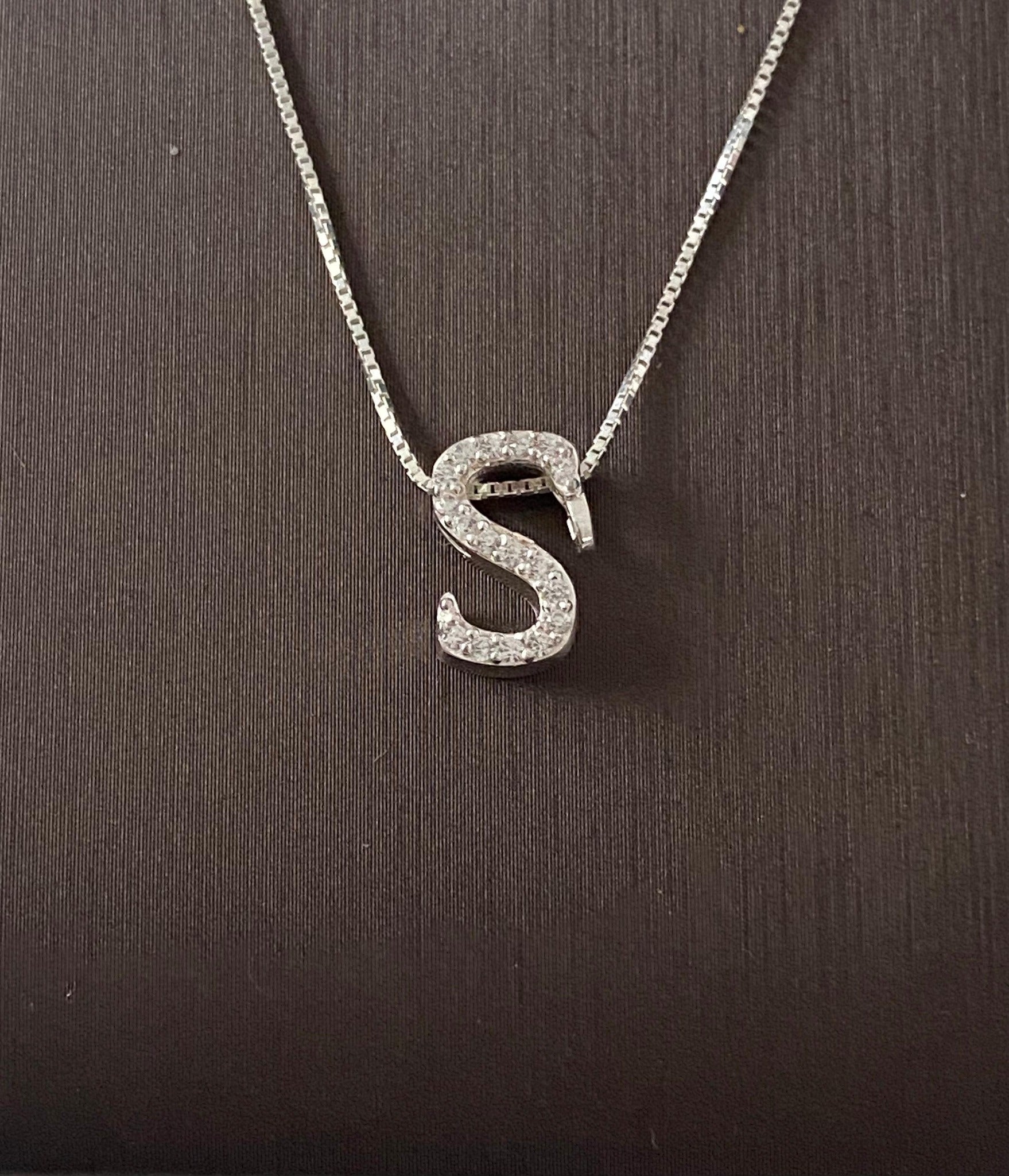 Lănțișor din Argint 925 cu Pandantiv Litera S