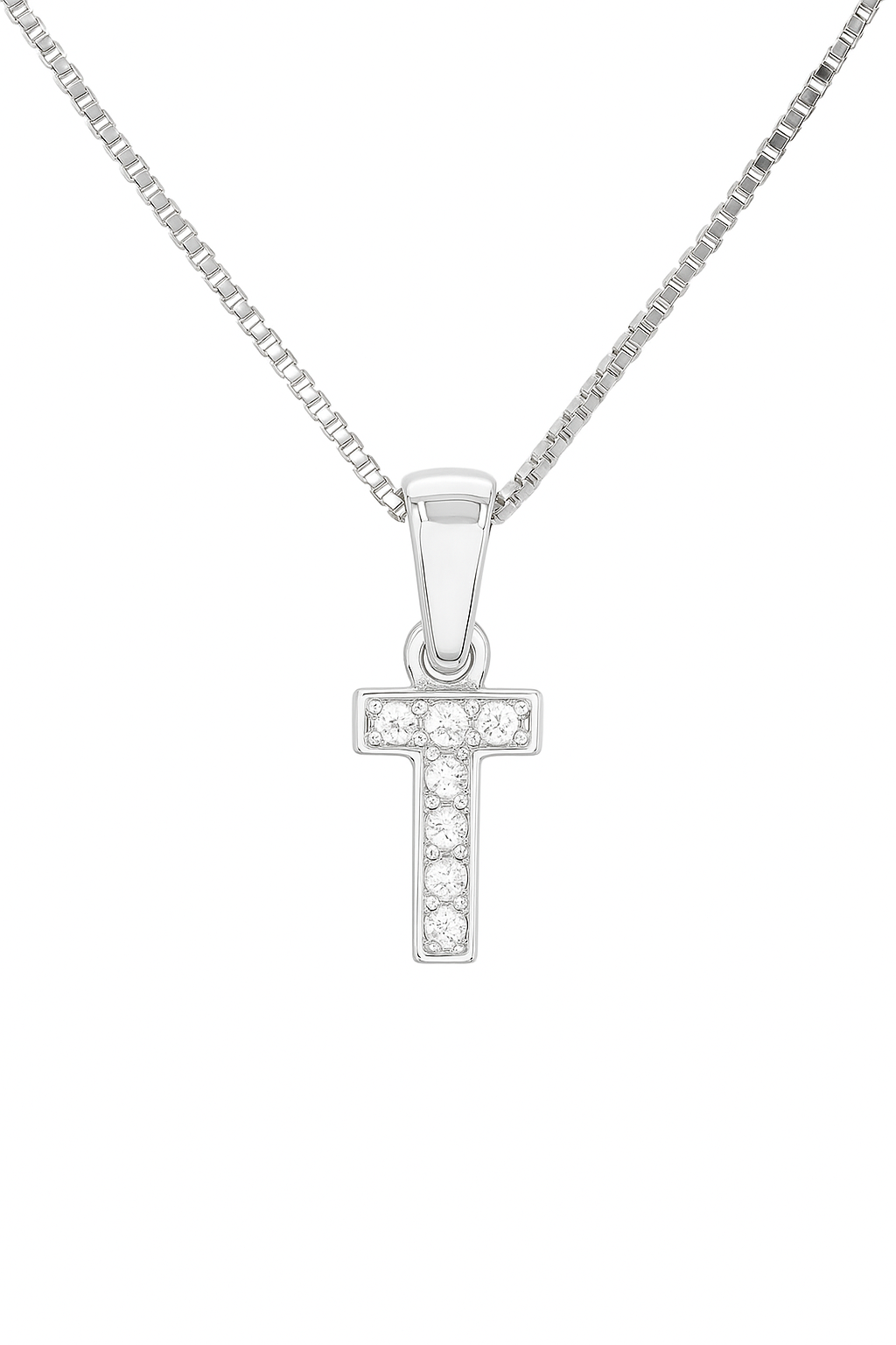 Colier din Argint 925 cu Pandantiv Literă T