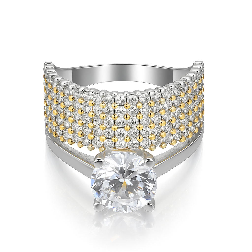 bijuterie rafinată Infinity Bijoux, inel din argint rodiat 925 cu zirconiu și greutate 5.15 grame