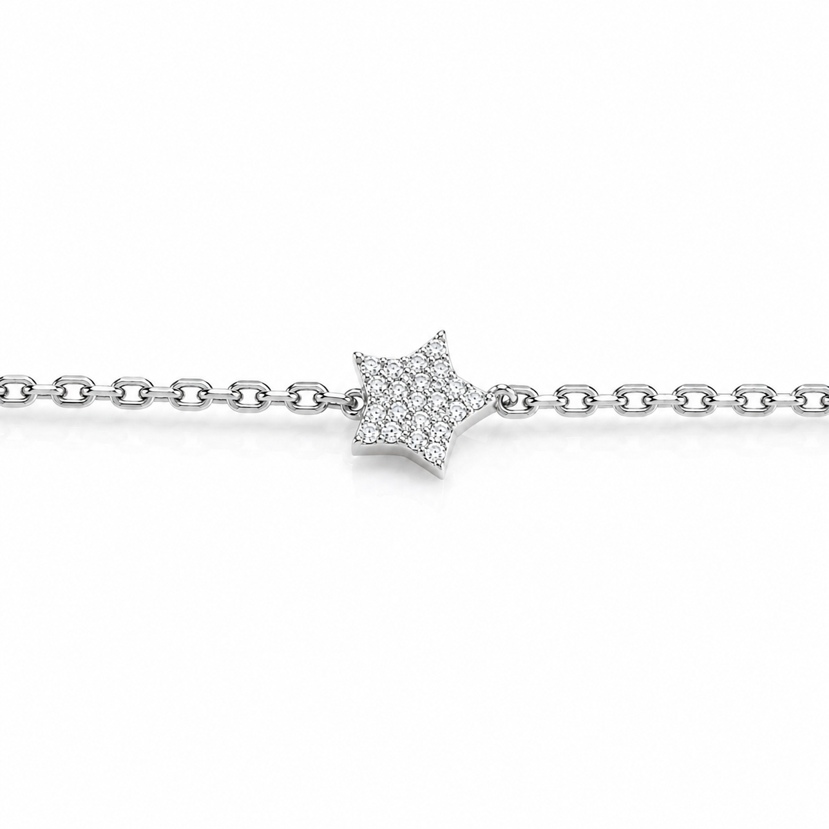 Brățară din Argint 925 „Steaua Speranței” cu Zirconii – 13 + 3 cm BD455