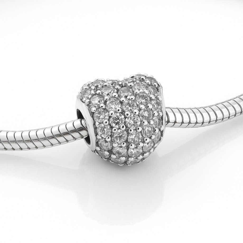 charm din argint 925 cu pietre zirconiu, cadou ideal pentru femei