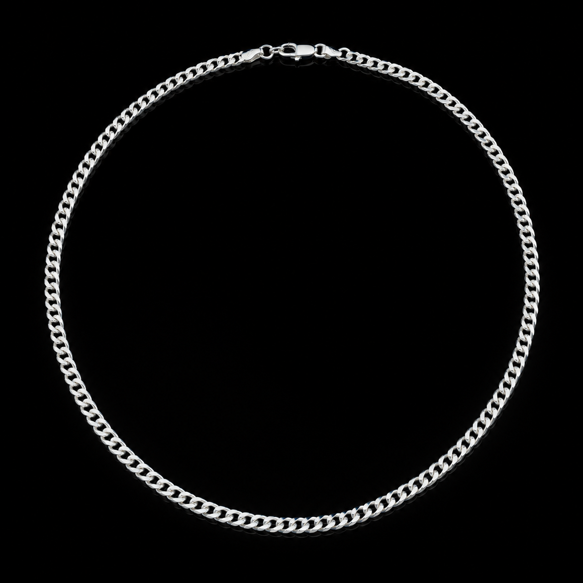 Lanț Bărbătesc din Argint 925 „Forța Urbană” – Model Curb, 60 cm, 10,50 g LB50