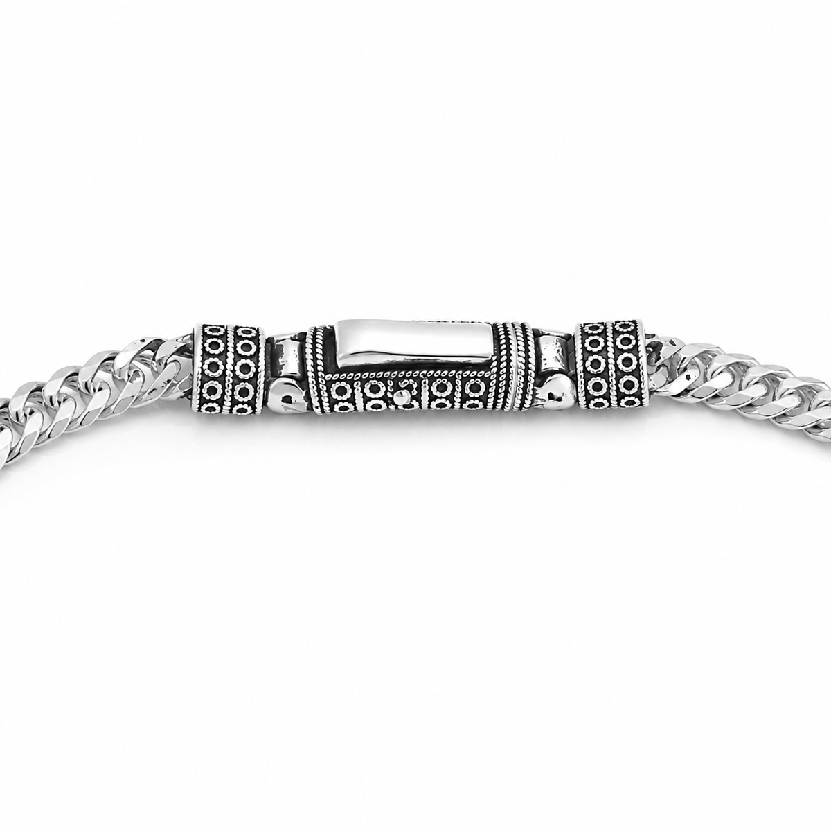 Brățară Bărbătească din Argint 925 „Darius” – Design Masiv cu Detalii Vintage, 20 cm, 8,70 g. BB60