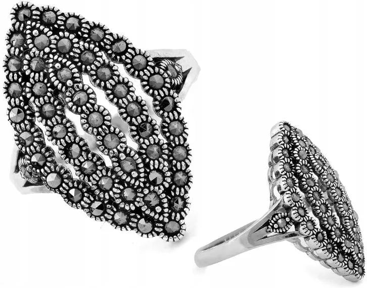 Inel „Eterna Eleganță” din Argint 925 cu Marcasite marimea 23