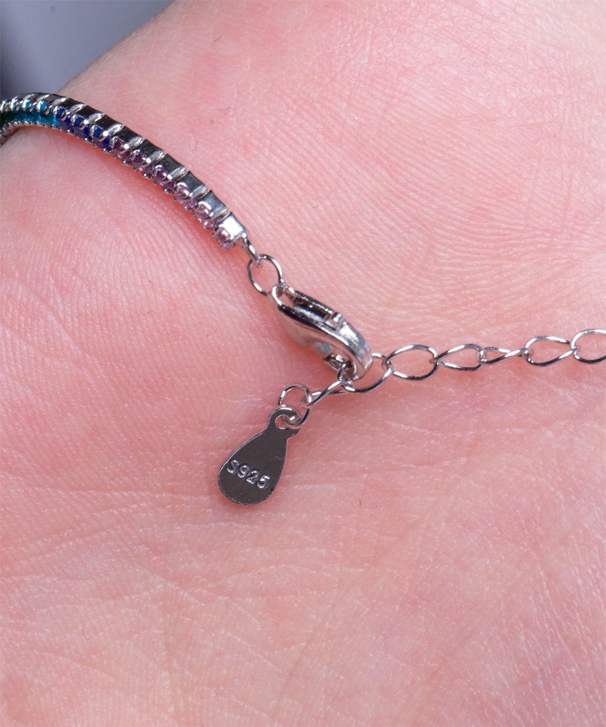 Bratara tenis din argint 925 Rainbow